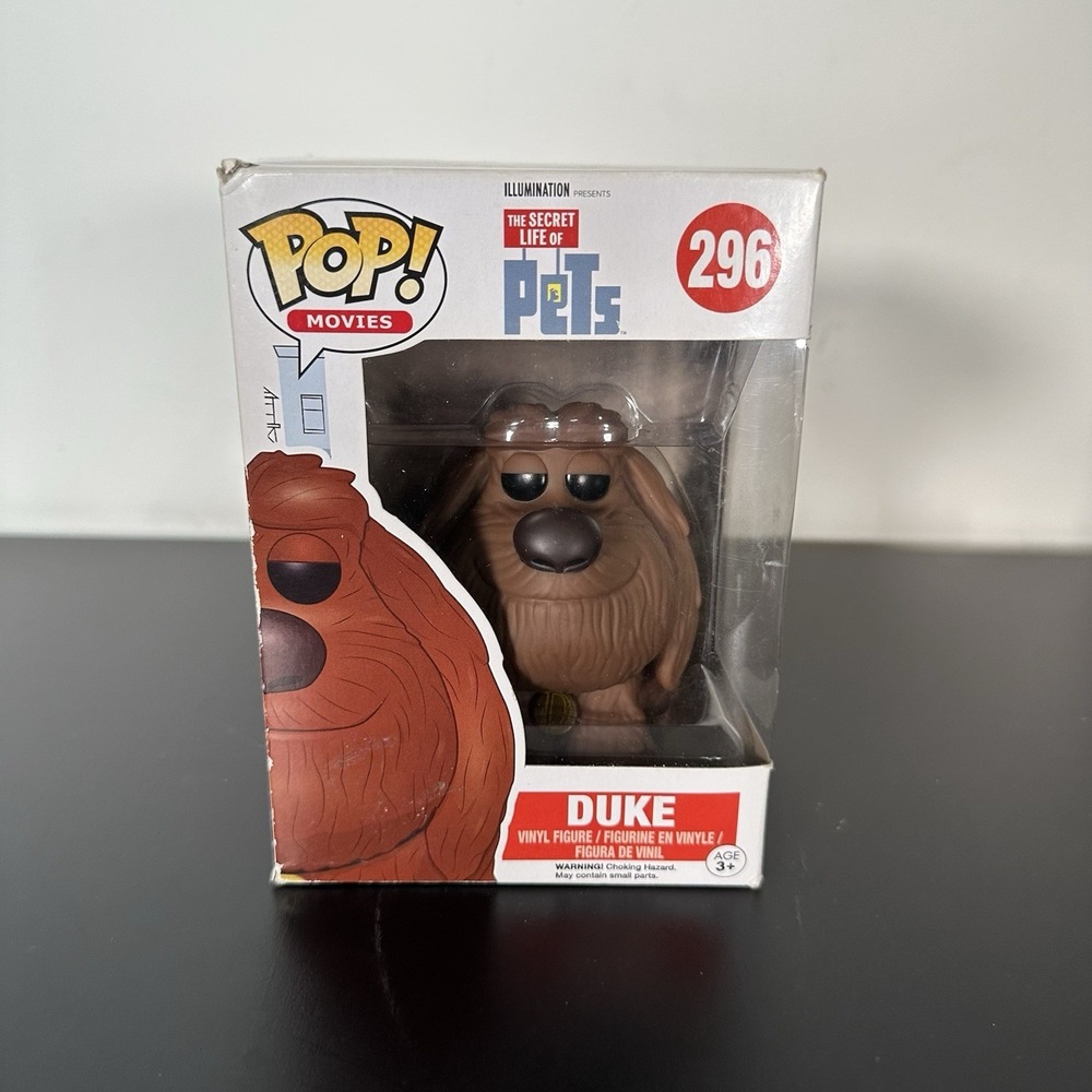 Funko Pop Duke 296 The Secret Life of Pets Illumination Vinyl Figure Movie Dog